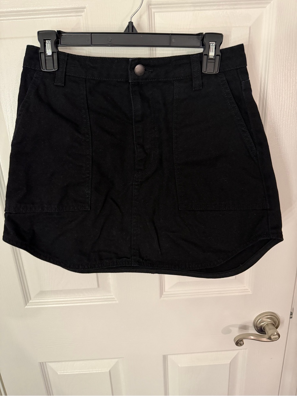 Zara Black Mini Skirt with Button Waist
